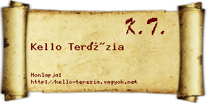 Kello Terézia névjegykártya