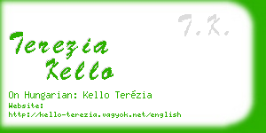 terezia kello business card